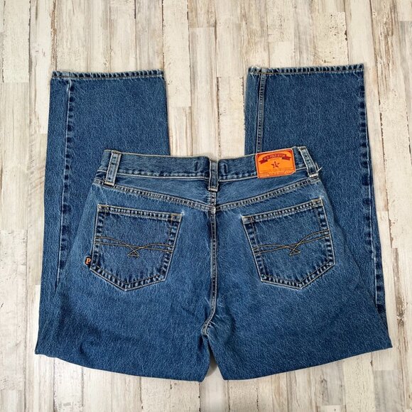 Vintage‎ 90s Y2K US Polo Assn Blue Denim Baggy Hip Hop Jeans Mens 34 x 32 - Picture 1 of 8